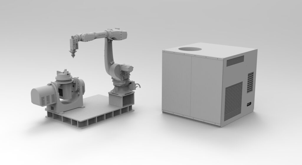 Robot position change laser cladding equipment