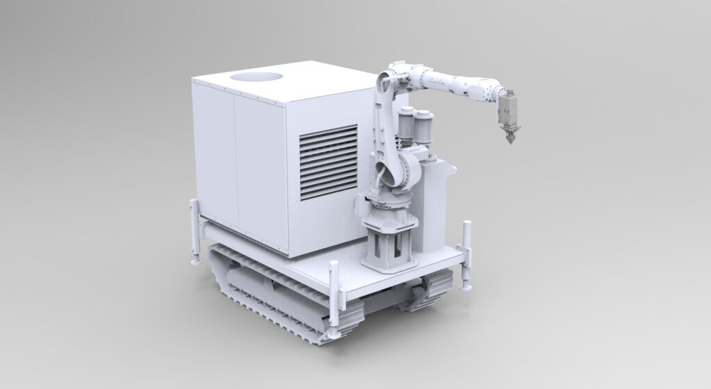 Mobile laser cladding machine